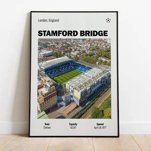 Stamford Bridge Poster, Schnürsenkel Druck, Fußball Fans, Football Poster, Geschenk für Ihn, Sport Fan Geschenk