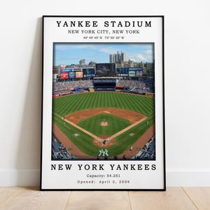 Yankee Stadium Poster, New York Yankees Print, Baseball Fans, Baseball Poster, Gift For Him, Sports Fan Gift