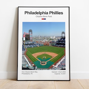 Citizens Bank Park Poster,  Philadelphia Phillies Print, Baseball Fans, Baseball Poster, Gift For Him, Sports Fan Gift