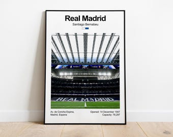 Cartel del Estadio del Real Madrid: Impresión del Santiago Bernabéu