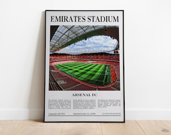 Emirates Stadium Poster: Arsenal Football Print