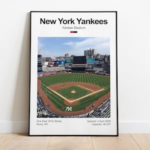 Yankee Stadium Poster, New York Yankees Print, Baseball Fans, Baseball Poster, Gift For Him, Sports Fan Gift