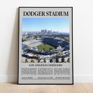 Dodger Stadium Poster, Los Angeles Dodgers  Print, Baseball Fans, Baseball Poster, Gift For Him, Sports Fan Gift
