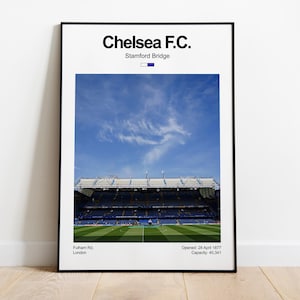 Stamford Bridge Poster, Schnürsenkel Druck, Fußball Fans, Football Poster, Geschenk für Ihn, Sport Fan Geschenk