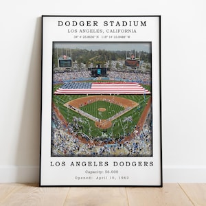 Dodger Stadium Poster, Los Angeles Dodgers  Print, Baseball Fans, Baseball Poster, Gift For Him, Sports Fan Gift