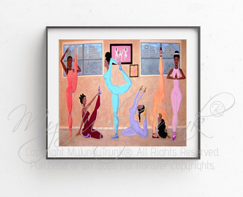 Stretchin Sistas African American Art Natural Hair Black Etsy
