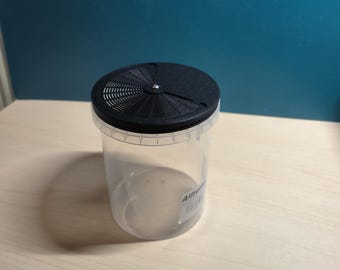 Tapa giratoria para vasos de cultivo de Drosophila: fácil eliminación de la mosca de la fruta