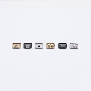 personalized adjustable Leather bracelet , Handmade children's/kids names beads ,Customized Men's silver jewelry image 10