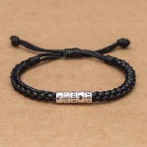 Pulsera ajustable trenzada impermeable para el tobillo, pulsera de surfista, pulsera de playa. Regalo de cumpleaños para niño y niña. Pulsera de hombre para marido, madre y padre.