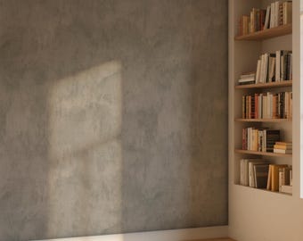 Limewash Wallpaper - Concrete Style Wall Covering with a Natural Look - Peel and Stick Wallpaper Design for Home Decor
