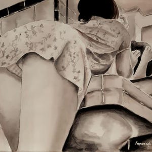 Glowing Morning Makeup-Sensual Watercolor Art