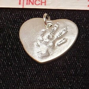 Sterling Silver Charm of a Fancy Rat's Paw Print - 2