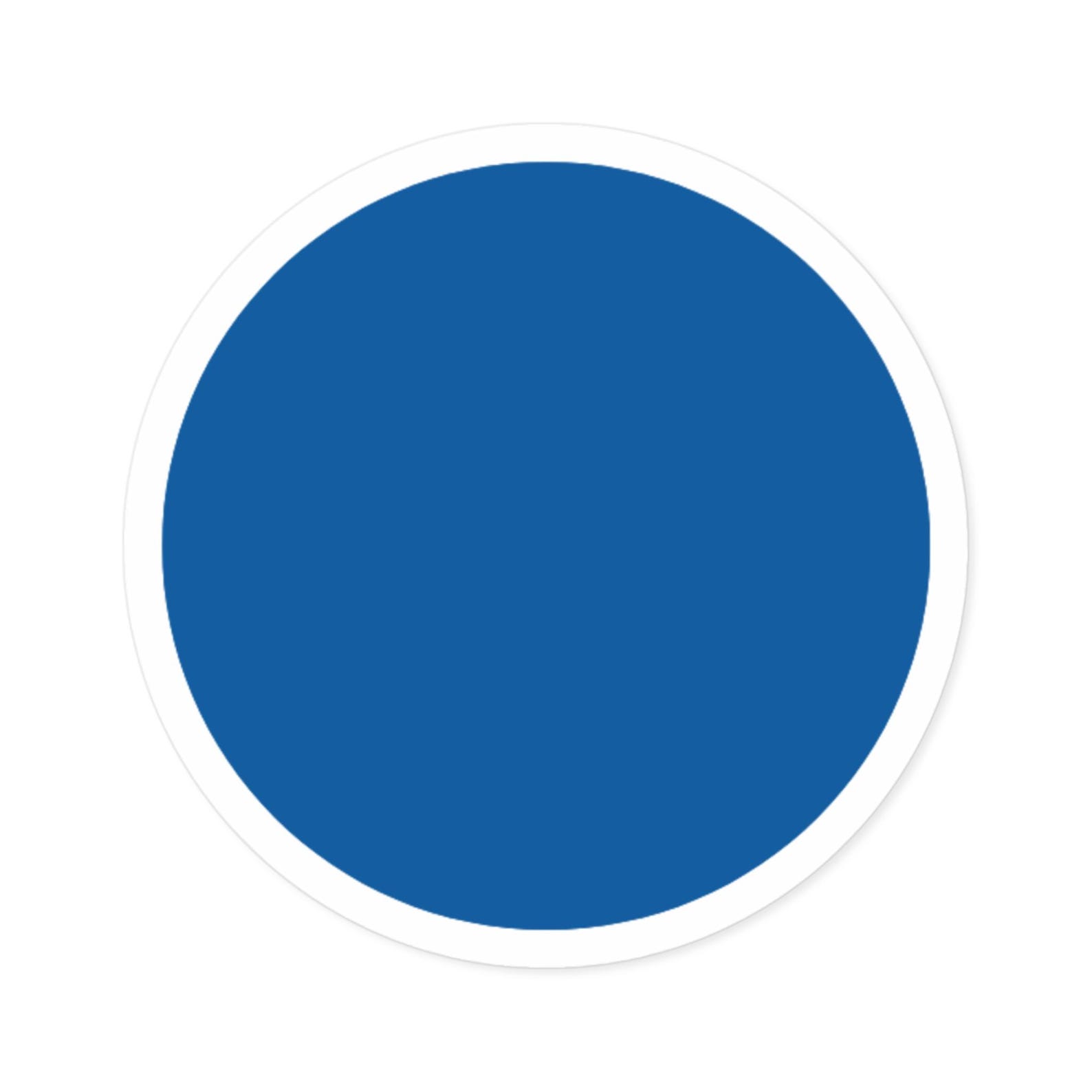 Blue Dot Round Stickers - Blank - Etsy