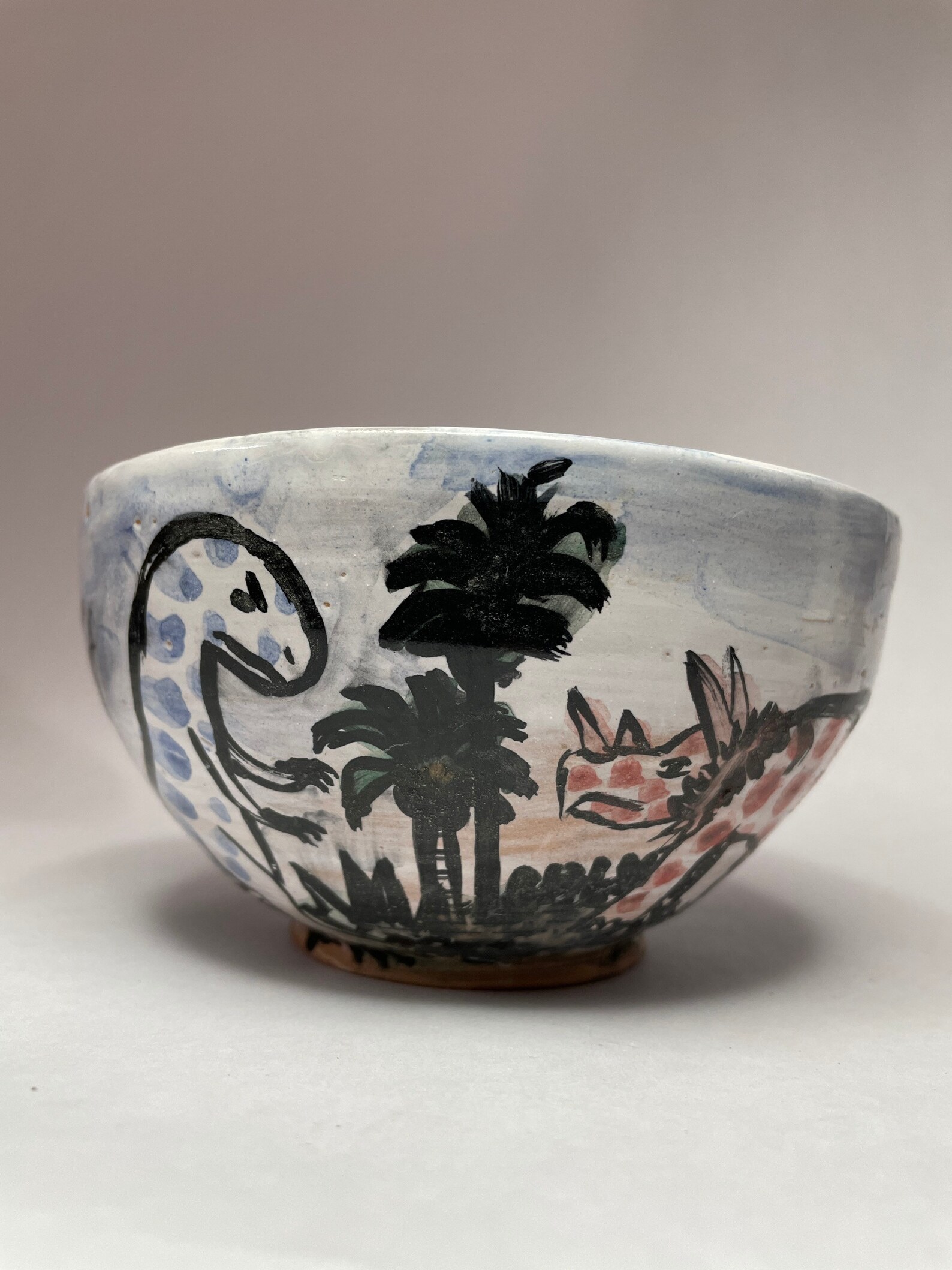 dinosaur with bowl head