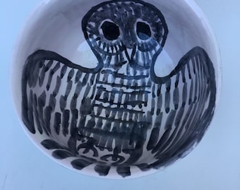 Earthenware Owl Bowl