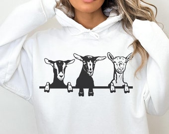 Goats Shirts - Cute Goats Sweatshirt - Funny Goat Hoodie - Farm Animal Shirt - Goat Lover Shirt - Goat Gift - Goat Women Sweatshirt