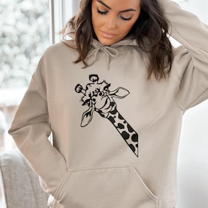 Giraffe Hoodie - Giraffe Sweatshirt - Zoo Hoodie - Sarcastic Sweater - Funny Giraffe Hoodie - Giraffe Sweatshirt - Animal Lovers Gift