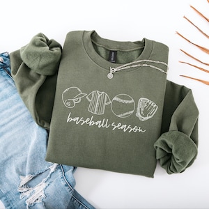 Baseball Season Sweatshirt - Baseball Mom Gift - Baseball Team Hoodie - Baseball Game Day - Women&#39;s Baseball Sweater - Baseball Fan Hoodie