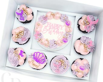 Bento Box for 8 cupcakes, 6in cavity- 5 pack