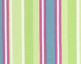 Elizabeth Stripe Green Mod Girls Sisboom Free Spirit Fabric 1 yard