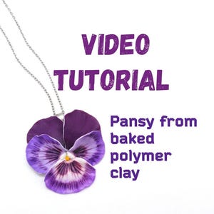 Video tutorial Polymer clay pansy DIY polymer clay flower Polymer Clay Creations Sculpting Tips Clay Art Crafting Tutorial for beginners
