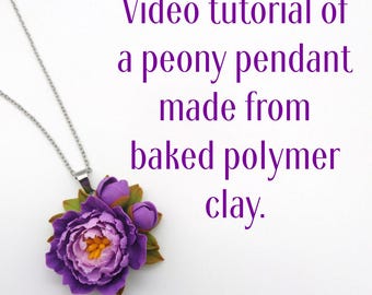 Polymer Clay Pfingstrose Anleitung: DIY Blume Anhänger (Video)