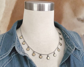 Bullet Jewelry - Bullet Necklace - Petite Multi 22 Caliber Drop Bullet Necklace - Dot Necklace - Minimal Jewelry - POPULAR Necklace Designs