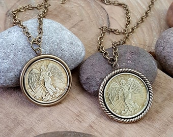 Guardian Angel Coin Necklace - Coin Jewelry - Gift for Her - Gift for Mom - BEST SELLER! - Everyone Needs a Guardian Angel Nearby