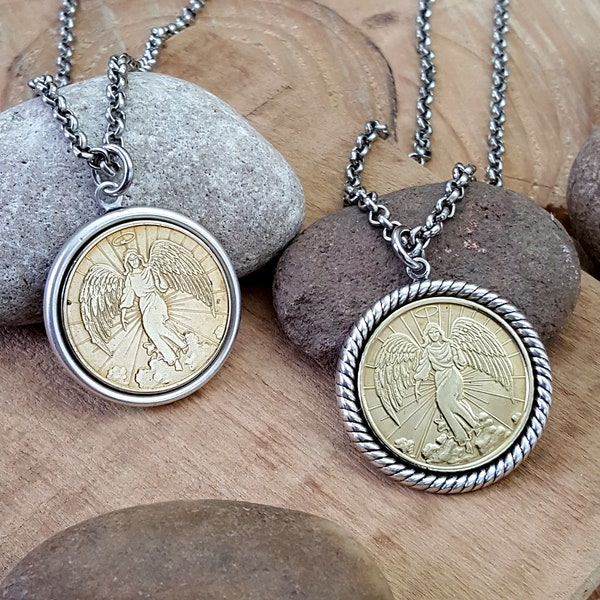 Guardian Angel Coin Necklace - The Original!  Coin Jewelry - BEST SELLER! - Inspirational Gift - Everyone Needs a Guardian Angel Nearby