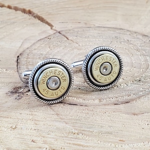Bullet Cuff Links - Men&#39;s Accessories - BEST QUALITY - Bullet Jewelry - Gift for Dad - 45 Auto Brass Bullet Cuff Links - Groomsmen - Wedding