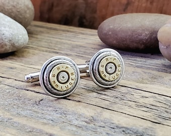 Bullet Cuff Links - Men's Accessories - 9mm Classic Cuff Links - BEST QUALITY - Bullet Jewelry - Gift for Dad - Popular Caliber- Groomsmen