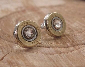 Bullet Earrings - Shotshell Studs - Bullet Jewelry - 410 Gauge Shotshell Bullet Studs - Large Studs - BEST QUALITY - Gifts Under 15