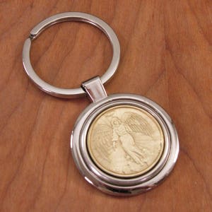 Angel Coin - Guardian Angel Coin Key Ring / Key Chain - Gifts Under 20 - Inspirational - Gift for Him/Her - Vintage  Guardian Angel Coin