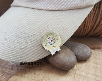 GOLF MARKER - Golf Accessories - The Original - Genuine 12 Gauge or 20 Gauge Shotgun Casing Golf Marker - Hat Clip - Gift for Dad