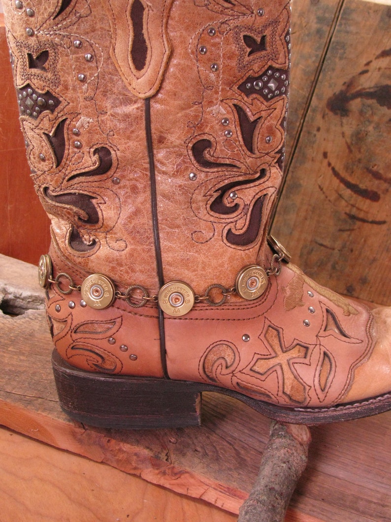 Boot Jewelry- Ladies Accessories Boot Candy Boot Bling Bullet Jewelry 20 Gauge Shotgun Casing Brass Boot Bracelet