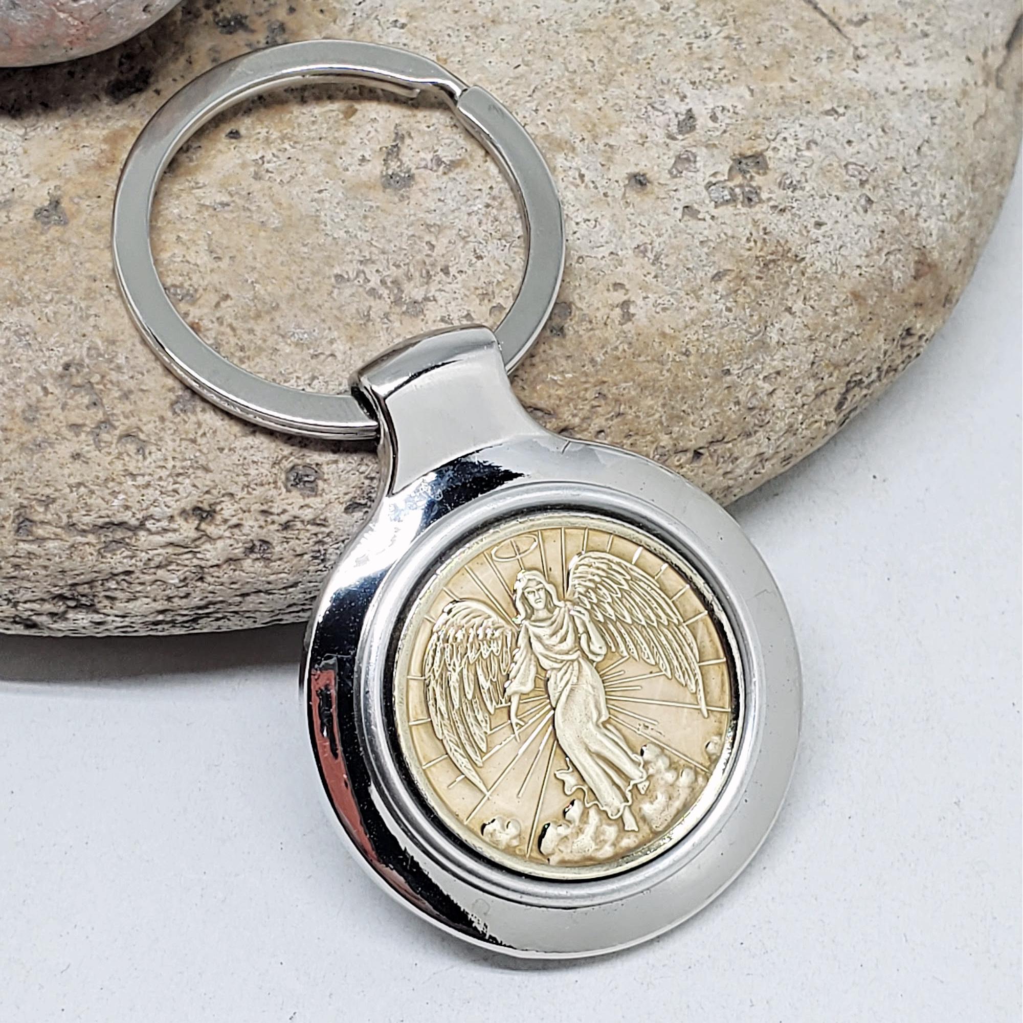 Angel Coin - Guardian Angel Coin Key Ring / Key Chain - Gifts Under 20 ...