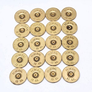 Shotshell Craft Supplies Genuine 12 Gauge Shotshell Slices Vintage Federal 12 Gauge Jewelry Making Supplies Woodworking image 5