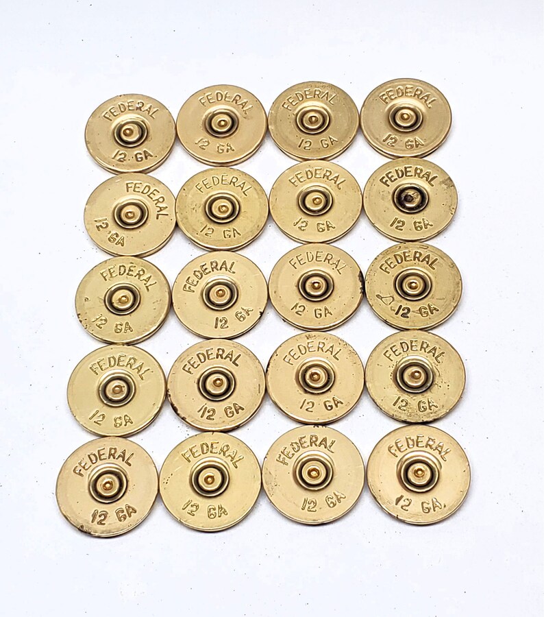 Shotshell Craft Supplies Genuine 12 Gauge Shotshell Slices Vintage Federal 12 Gauge Jewelry Making Supplies Woodworking image 5