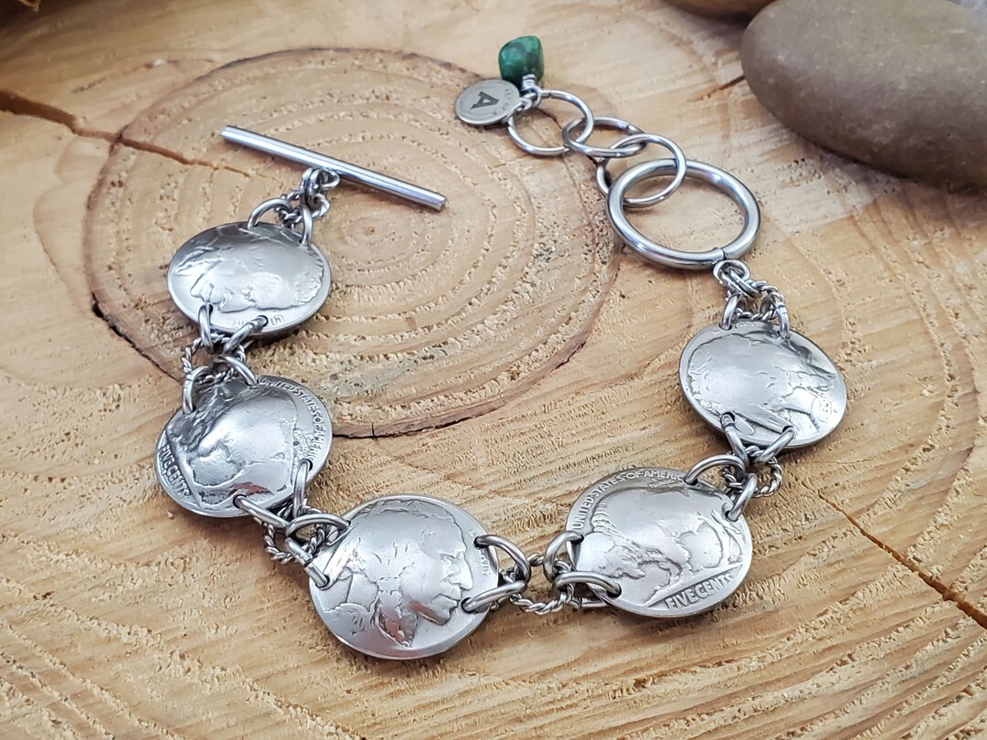 Buffalo Nickel Coin Bracelet | Indian Head Nickel Jewelry