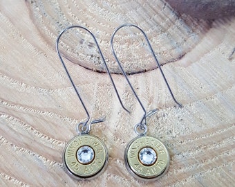 Bullet Earrings - Bullet Jewelry - Classic Kidney Wire Bullet Earrings - Stainless Steel - BEST QUALITY - SureShot Jewelry