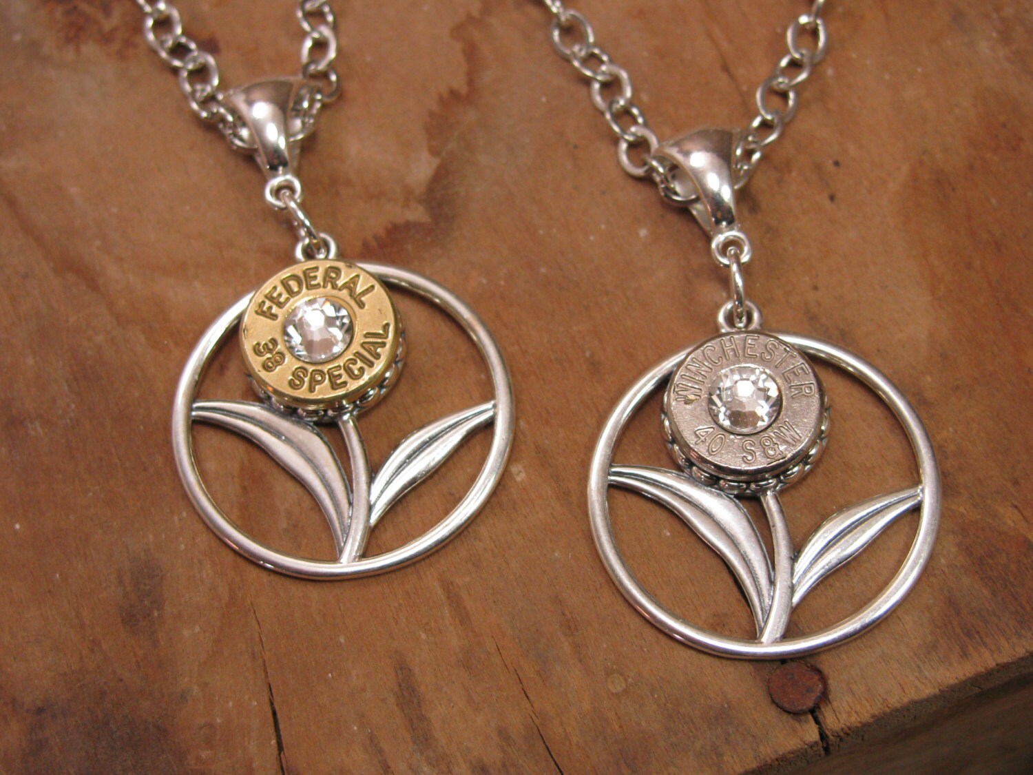 Bullet Jewelry Bullet Casing Necklace Flower Power Etsy
