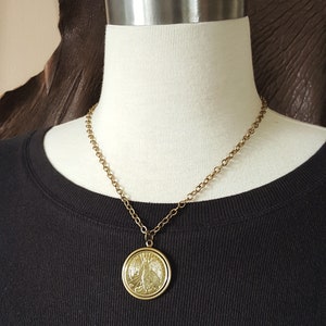 Guardian Angel Coin Necklace Coin Jewelry Gift for Her BEST SELLER Best Quality Everyone Needs a Guardian Angel Nearby image 8
