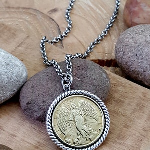 Guardian Angel Coin Necklace Coin Jewelry Gift for Her Gift for Mom BEST SELLER Everyone Needs a Guardian Angel Nearby Bild 5