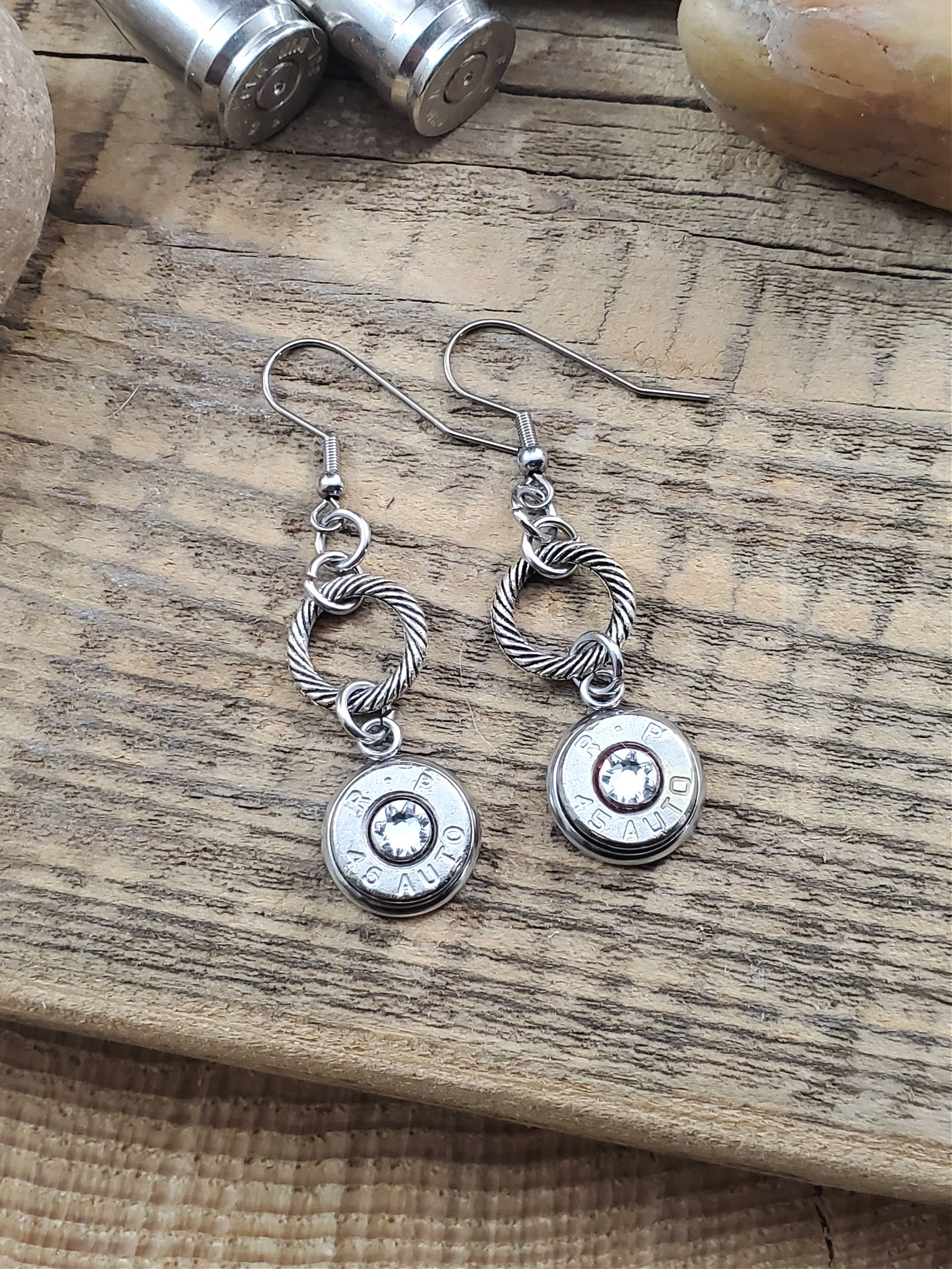 Bullet Earrings Bullet Jewelry Classic Bullet Dangle Earrings BEST