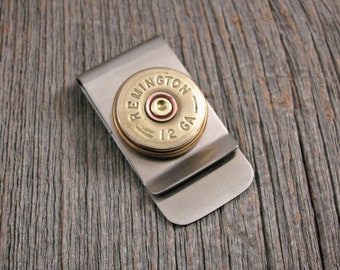 Bullet Money Clip - Men's Accessories - Shotgun Shell Money Clip - Gift for Man - 12 Gauge Shotgun Casing Money Clip - Gifts Under 20