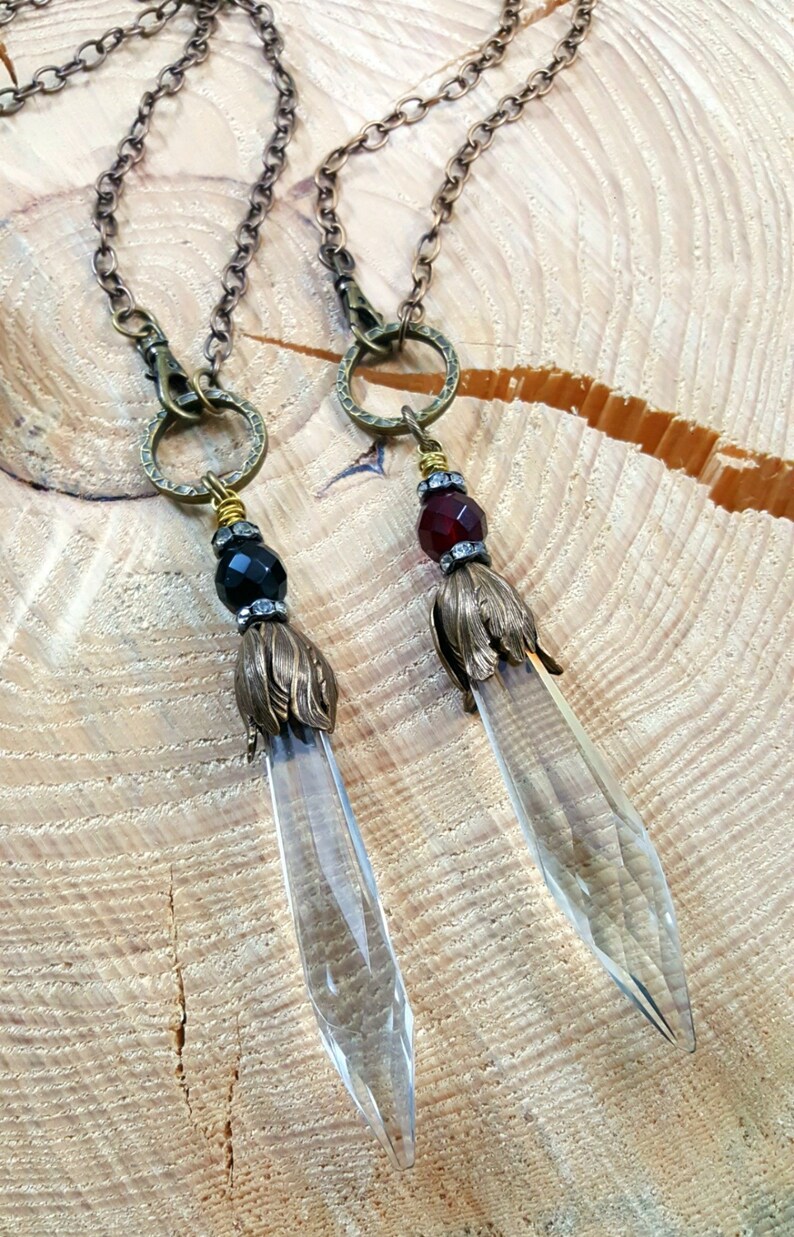 Clearance 35 Off Repurposed Chandelier Crystal Necklaces Image 0