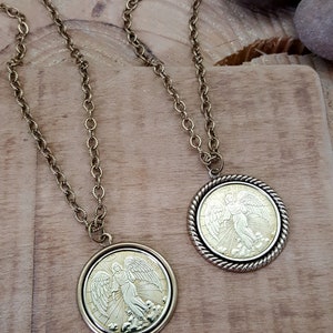 Guardian Angel Coin Necklace Coin Jewelry Gift for Her BEST SELLER Best Quality Everyone Needs a Guardian Angel Nearby image 7