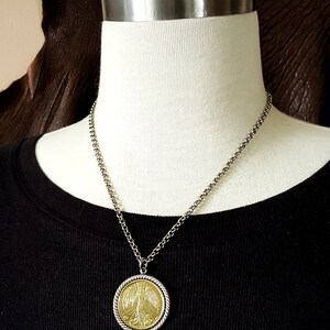 Guardian Angel Coin Necklace Coin Jewelry Gift for Her Gift for Mom BEST SELLER Everyone Needs a Guardian Angel Nearby image 6