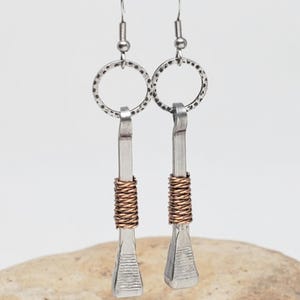Horseshoe Nail Earrings - Western Jewelry - Coffin Nails - Cowgirl Earrings - Equestrian - Horse Jewelry - Industrial Jewelry - Horse Lover