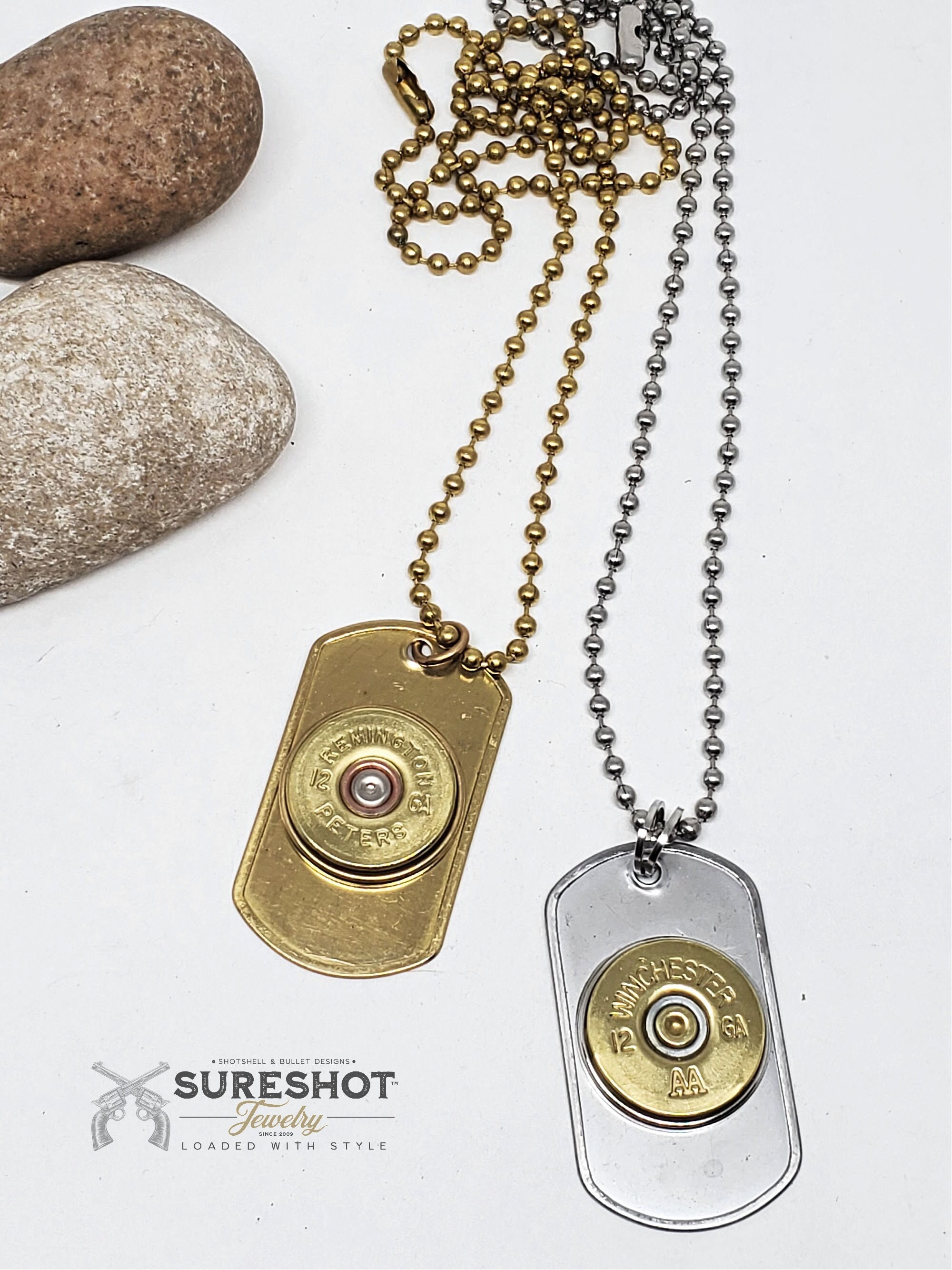 Industrial Style Copper & Silver Bullet Necklace - Unisex – SureShot Jewelry